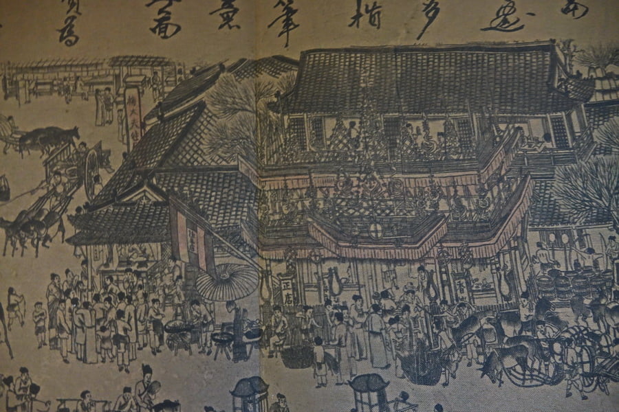 Close view Scene From Qingming Festival