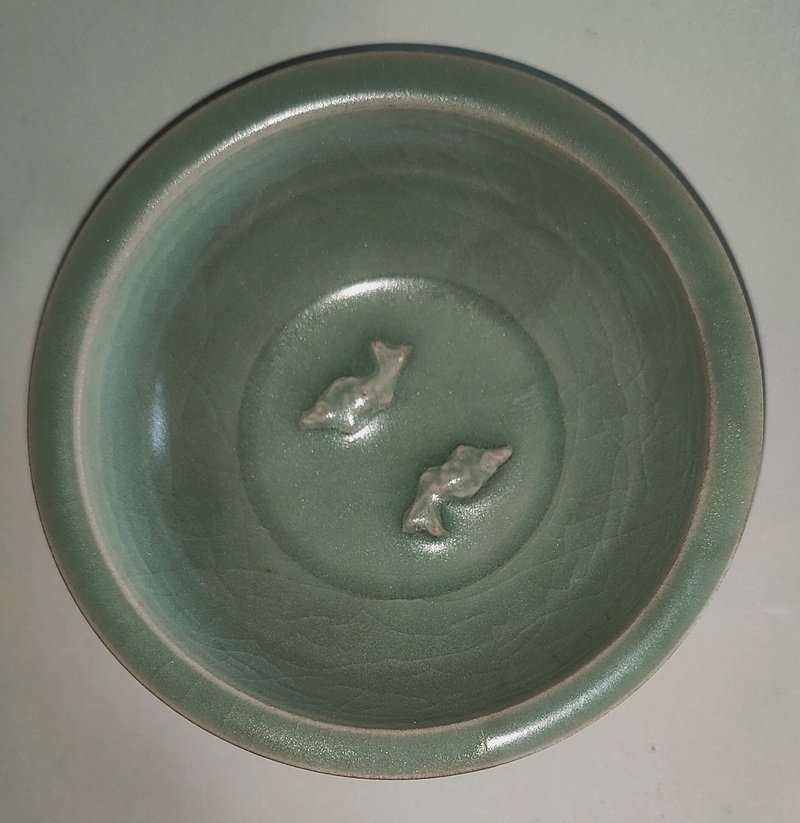 Song Dynasty Longquan Celadon Twin Fish Bowl