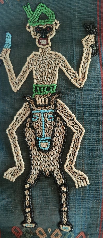 Male figure On Sumbawa Ikat Textile