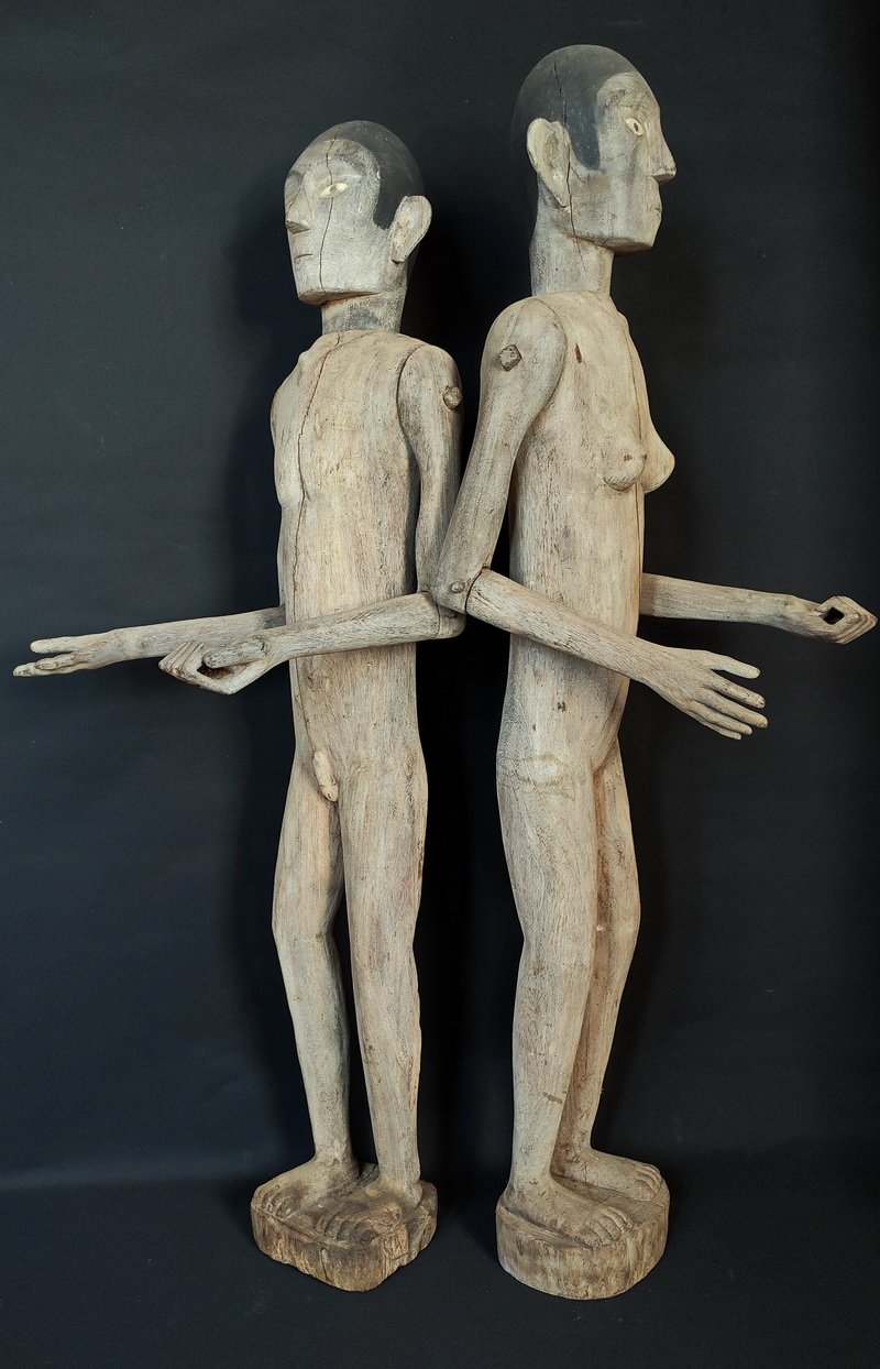 Antique Indonesian wood Ancestral Figures